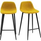 Paperflow Bar Stool Saffron met Zwart Poten Pack of 2