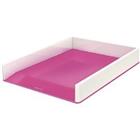 Leitz WOW Brievenbakje Duokleur A4 Wit, Roze 26,7 x 33,6 x 4,9 cm