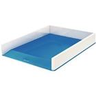 Leitz WOW Brievenbakje Duokleur A4 Wit, Blauw 26,7 x 33,6 x 4,9 cm