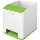 Leitz WOW Sound Pennenbakje Duokleur Wit, Groen 9 x 10 x 10,1 cm