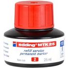 Edding MTK 25 Navulinkt Rood 1 à 25 ml