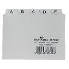 DURABLE 3670-02 Alfabetische tabbladindex Wit A7 Plastic 10,5 x 7,4 cm 25 Stuks