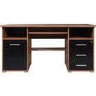 GERMANIA bureau 0484 donkerbruin, zwart, walnoot 144 x 70 x 75 cm