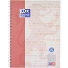 OXFORD Schrijfblok A4+ Geruit Spiraalbinding Geplastificeerd karton Rood Geperforeerd Recycled 160 Pagina's