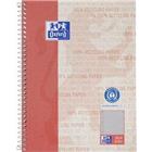 OXFORD Schrijfblok A5+ Geruit Spiraalbinding Geplastificeerd karton Rood Niet geperforeerd Recycled 160 Pagina's