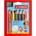 STABILO Aquarellen Woody 3 in 1 Kleurenassortiment Pal van 6