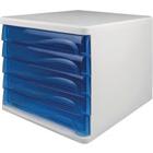 helit Archiefdoos met 5 lades Blauw, wit 268 x 340 x 250 mm 4 Stuks