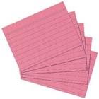 herlitz Indexkaarten Rood A6 Gelinieerd Karton 14,8 x 10,5 cm 100 Stuks