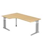 Hammerbacher Bureau US82 200X120CM Ahorn, zilver