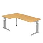 Hammerbacher Bureau US82 200X120CM Beuken, zilver