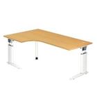 Hammerbacher Bureau US82 Beuken Hout, metaal Wit 800 x 800 x 680 mm