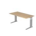 Hammerbacher Bureau US16 160X160CM Eiken, zilver