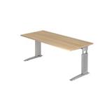 Hammerbacher Bureau US19 180X180CM Eiken, zilver