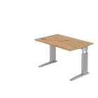 Hammerbacher Bureau US12 120X120CM Eiken, zilver