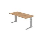 Hammerbacher Bureau US16 160X160CM Eiken, zilver