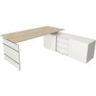 Kerkmann Bureau Form 4 L-vormig Wit 1,950 x 1,770 x 740 mm