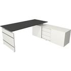 Kerkmann Bureau Form 4 L-vormig Wit 1,950 x 1,770 x 740 mm