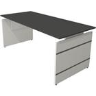 Kerkmann Zit-sta-bureau Form 4 Hoogteverstelbaar Rechthoekig Wit 1,800 x 800 x 760 mm