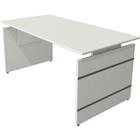 Kerkmann Zit-sta-bureau Form 4 Hoogteverstelbaar Rechthoekig Wit 1,600 x 800 x 760 mm