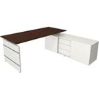 Kerkmann Bureau Form 4 L-vormig Wit 1,950 x 1,770 x 740 mm