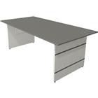 Kerkmann Zit-sta-bureau Form 4 Hoogteverstelbaar Rechthoekig Wit 2,000 x 1,000 x 760 mm