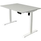 Kerkmann Zit-sta-bureau Move 1 Rechthoekig Elektrisch Hoogteverstelbaar Melamine; staal Wit Lichtgrijs 1,200 x 800 x 1,230 mm