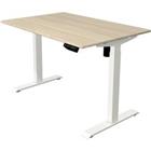 Kerkmann Zit-sta-bureau Move 1 Rechthoekig Elektrisch Hoogteverstelbaar Melamine; staal Esdoorn Wit 1,200 x 800 x 1,230 mm