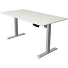 Kerkmann Zit-sta-bureau Move 1 Rechthoekig Elektrisch Hoogteverstelbaar Melamine; staal Zilver 1,600 x 800 x 1,230 mm