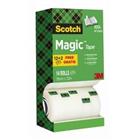 Plakband Scotch Magic 810 onzichtbaar mat 19 mm (B) x 33 m (L) kleine kern 12 rollen + 2 GRATIS