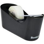 Scotch Plakbandafroller C18 Zwart met 1 rol Scotch Magic Tape 810 Plakband Onzichtbaar Mat 19 mm (B) × 33 m (L)