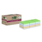 Post-it Super Sticky Notes Gerecyclede zelfklevende memoblaadjes 76 x 76 mm Kleurenassortiment 70 Vellen Voordeelverpakking 14 + 4 gratis