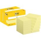 Post-it Zelfklevende memoblaadjes 656-CY 51 x 76 mm 100 Vellen per blok Geel Pak van 12