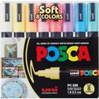 POSCA PC-5M Lakmarker Kleurenassortiment Pastel Medium Pak van 8