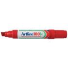 Artline 100N Permanent marker Extra breed Beitelpunt 7,5-12 mm Rood Navulbaar Waterproof 12 Stuks