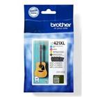 Brother LC421XLVAL Origineel Inktcartridge Zwart, cyaan, magenta, geel Multipak  4 Stuks