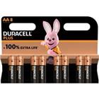 Duracell Batterijen Plus 100 AA Alkaline 1.5 V 8 Stuks