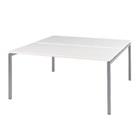 Bisley Bureautafel Quattro desk basic Zilver Wit 1.600 x 1.640 x 740 mm fh