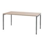 Bisley Bureautafel Quattro desk basic Eiken, wit 1.800 x 800 x 800 mm