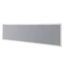 Bisley Scheidingswand Quattro desk basic Lichtgrijs Wit 1.800 x 350 mm