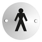 Seco Pictogram Herentoilet Kleefstof, schroeven Aluminium