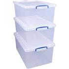 Really Useful Box Opbergbox 62 L Transparant Kunststof 44 x 68,5 x 28,7 cm 3 Stuks