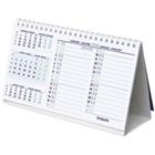 Brepols Bureaukalender 2025 3 Maanden per pagina Duits, Frans, Engels, Nederlands 12,5 (B) x 0,3 (D) x 21 (H) cm Wit