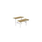 euroseats Zit-sta-bureau Wit, eiken 1.600 x 800 x 625 - 1.255 mm