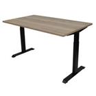 Euroseats Bureau Natuurlijk eiken met Zwart frame 620-840 x 1400 x 800 mm