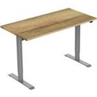 Euroseats Bureau Grijs, eiken B000GR140NAT 80 x 750-1235 x 140 mm Poothoogte: 1210 mm