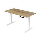 euroseats Zit-sta-bureau Wit met natuurlijk eiken tafelblad 1600 x 800 x 685-1165 mm