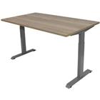 Euroseats Bureau Natuurlijk eiken met Grijs frame 620-840 x 1400 x 800 mm