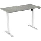 euroseats Zit-sta bureau 1-motor Grijs 1.600 x 800 x 730 - 1.210 mm wit (1 motor) tabletop oxyd 160 x 80