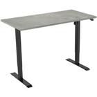 euroseats Zit-sta bureau 1-motor Grijs 1.600 x 800 x 730 - 1.210 mm zwart (1 motor) tabletop oxyd 160 x 80