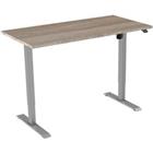 euroseats Zit-sta-bureau 1-motor Eiken 1.600 x 800 x 730 - 1.210 mm grijs (1 motor) tabletop robson 160 x 80